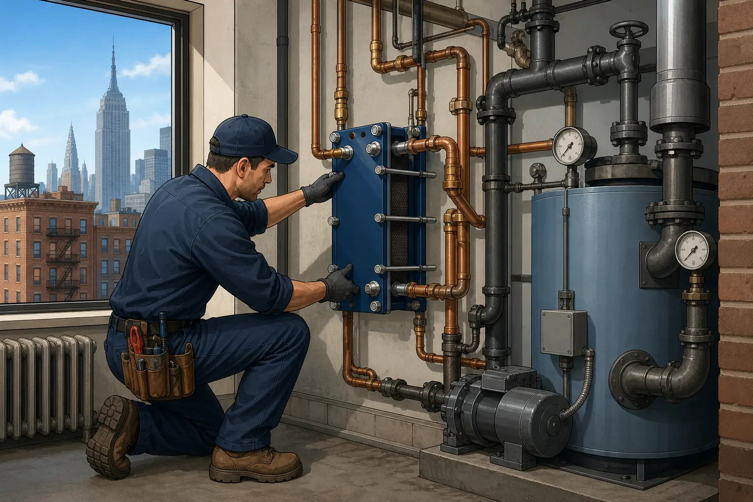 steam heat exchanger vs boiler
